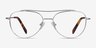 Max Silver MetalEyeglass Frames from EyeBuyDirect, Front View