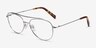 Max Silver MetalEyeglass Frames from EyeBuyDirect, Angle View