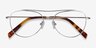 Max Silver MetalEyeglass Frames from EyeBuyDirect, Closed View