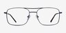 Daymo Navy MetalEyeglass Frames from EyeBuyDirect, Front View