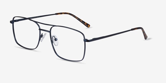 Daymo Navy MetalEyeglass Frames from EyeBuyDirect, Angle View