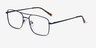Daymo Navy MetalEyeglass Frames from EyeBuyDirect, Angle View