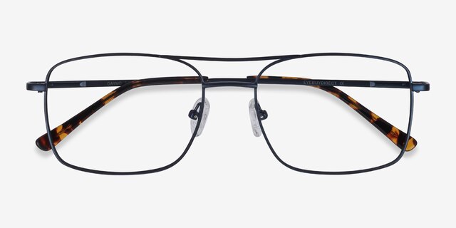 Daymo Navy MetalEyeglass Frames from EyeBuyDirect, Closed View