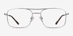 Daymo Silver MetalEyeglass Frames from EyeBuyDirect, Front View