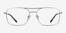 Daymo Silver MetalEyeglass Frames from EyeBuyDirect, Front View