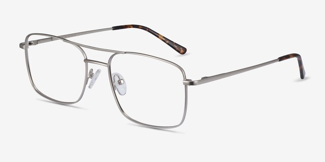 Daymo Silver MetalEyeglass Frames from EyeBuyDirect, Angle View