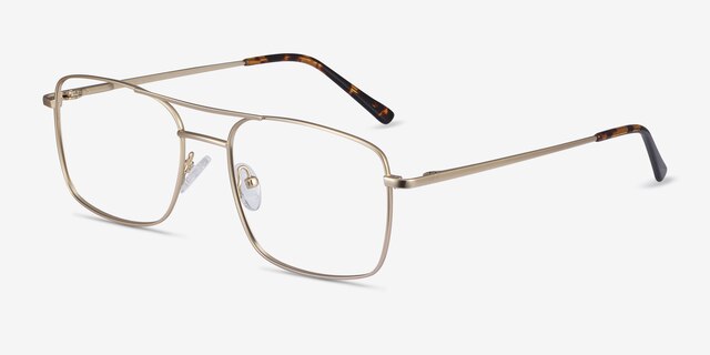 Daymo Gold MetalEyeglass Frames from EyeBuyDirect, Angle View