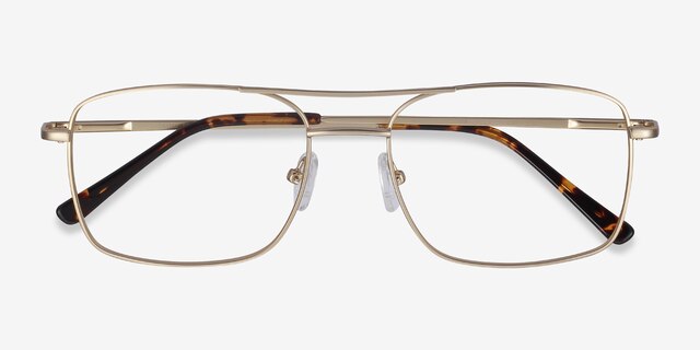 Daymo Gold MetalEyeglass Frames from EyeBuyDirect, Closed View
