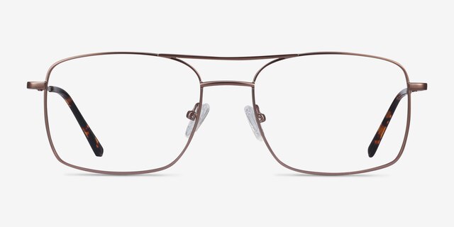 Daymo Brown MetalEyeglass Frames from EyeBuyDirect, Front View