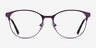 Kali Violet MétalMontures de lunettes de vue d'EyeBuyDirect, Vue de Face