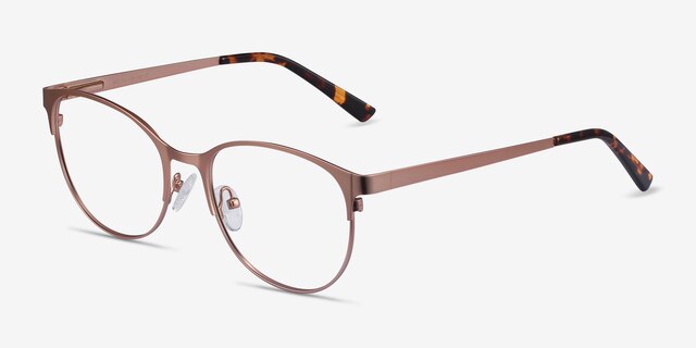 Kali Or rose MétalMontures de lunettes de vue d'EyeBuyDirect, Vue d'Angle