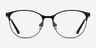 Kali Black MetalEyeglass Frames from EyeBuyDirect, Front View