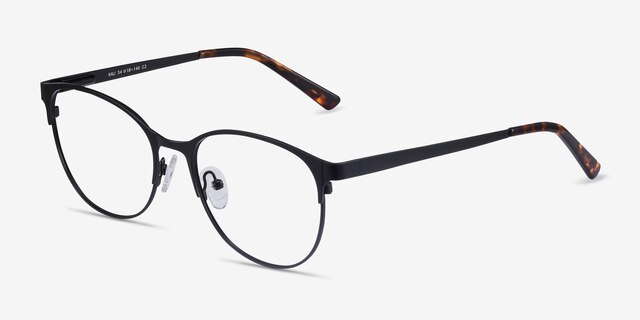 Kali Black MetalEyeglass Frames from EyeBuyDirect, Angle View