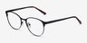 Kali Black MetalEyeglass Frames from EyeBuyDirect, Angle View