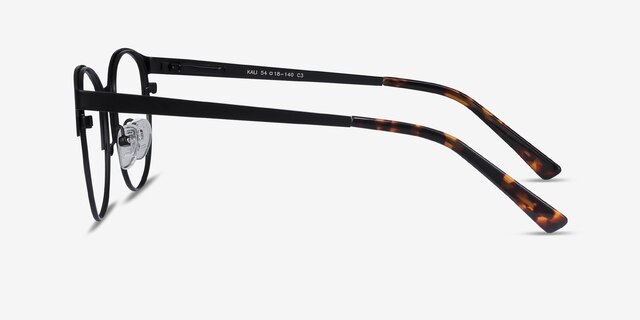 Kali Black MetalEyeglass Frames from EyeBuyDirect, Side View