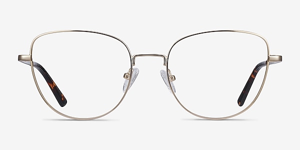 Clotilde Gold Metal Eyeglass Frames
