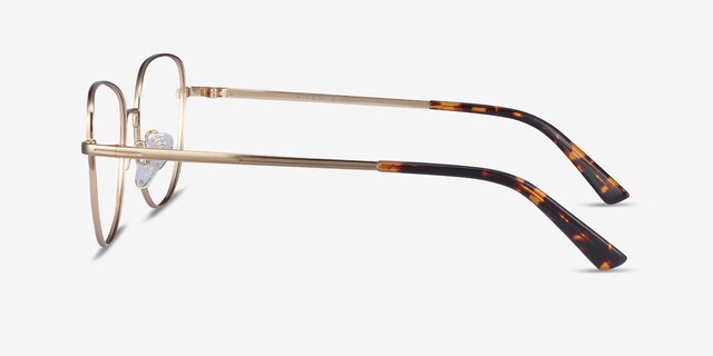 Clotilde Gold MetalEyeglass Frames from EyeBuyDirect, Side View