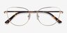 Clotilde Gold MetalEyeglass Frames from EyeBuyDirect, Closed View