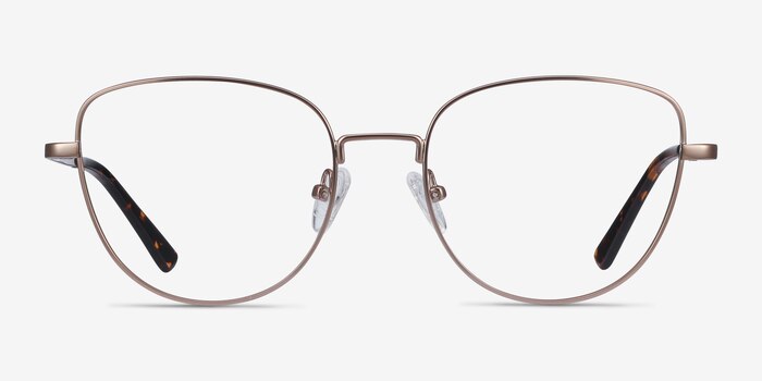 Clotilde Rose Gold Metal Eyeglass Frames from EyeBuyDirect