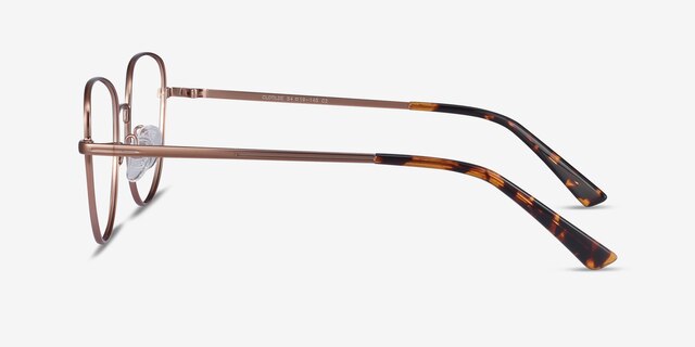 Clotilde Rose Gold MetalEyeglass Frames from EyeBuyDirect, Side View