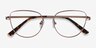 Clotilde Rose Gold MetalEyeglass Frames from EyeBuyDirect, Closed View