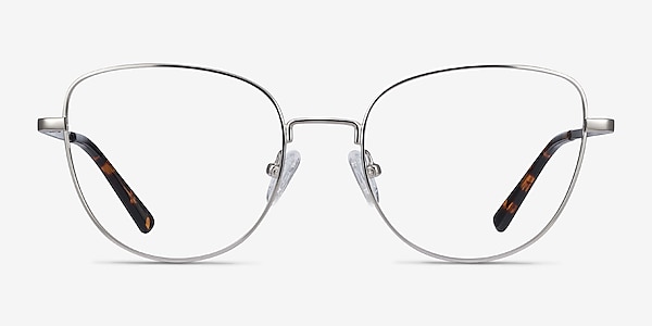 Clotilde Silver Metal Eyeglass Frames