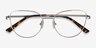 Clotilde Silver MetalEyeglass Frames from EyeBuyDirect, Closed View