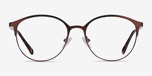 Emma Brun Métal Montures de lunettes de vue
