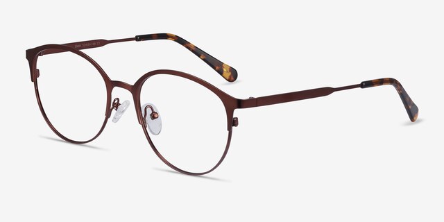 Emma Brun MétalMontures de lunettes de vue d'EyeBuyDirect, Vue d'Angle
