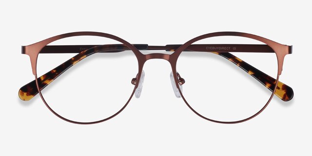 Emma Brun MétalMontures de lunettes de vue d'EyeBuyDirect, Vue Rapprochée