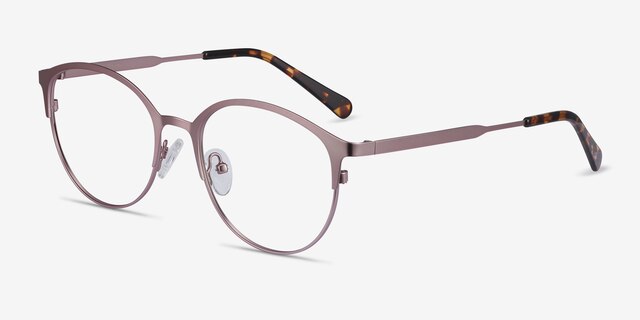 Emma Pink MetalEyeglass Frames from EyeBuyDirect, Angle View