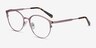 Emma Pink MetalEyeglass Frames from EyeBuyDirect, Angle View