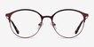 Emma Red MetalEyeglass Frames from EyeBuyDirect, Front View
