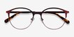 Emma Red MetalEyeglass Frames from EyeBuyDirect, Closed View