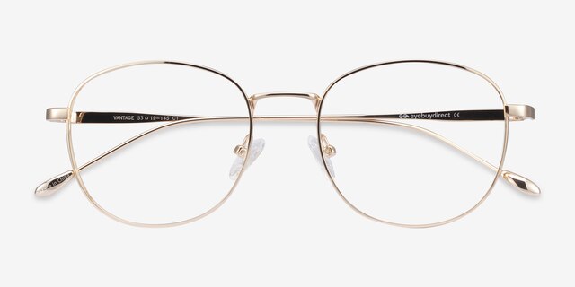 Vantage Golden MetalEyeglass Frames from EyeBuyDirect, Closed View