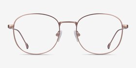 Vantage Or rose Métal Montures de lunettes de vue d'EyeBuyDirect, Vue de Face
