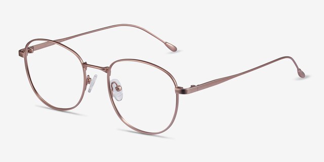 Vantage Rose Gold MetalEyeglass Frames from EyeBuyDirect, Angle View