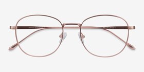 Vantage Or rose Métal Montures de lunettes de vue d'EyeBuyDirect, Vue Rapprochée