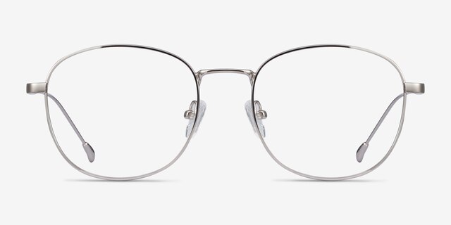 Vantage Argenté MétalMontures de lunettes de vue d'EyeBuyDirect, Vue de Face
