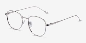 Vantage Square Silver Full Rim Eyeglasses | EyeBuyDirect