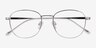Vantage Argenté MétalMontures de lunettes de vue d'EyeBuyDirect, Vue Rapprochée