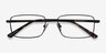 Arco Noir MétalMontures de lunettes de vue d'EyeBuyDirect, Vue Rapprochée