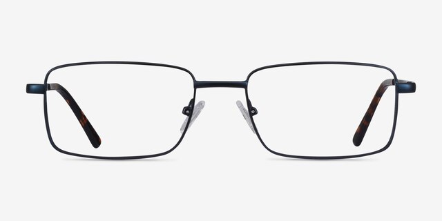 Arco Navy MetalEyeglass Frames from EyeBuyDirect, Front View