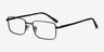 Arco Navy MetalEyeglass Frames from EyeBuyDirect, Angle View