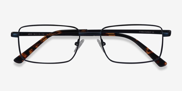 Arco Navy MetalEyeglass Frames from EyeBuyDirect, Closed View