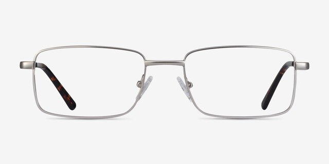 Arco Silver MetalEyeglass Frames from EyeBuyDirect, Front View
