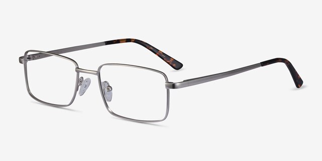 Arco Silver MetalEyeglass Frames from EyeBuyDirect, Angle View