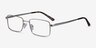 Arco Silver MetalEyeglass Frames from EyeBuyDirect, Angle View
