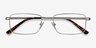 Arco Silver MetalEyeglass Frames from EyeBuyDirect, Closed View