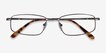 Destined Gunmetal MetalEyeglass Frames from EyeBuyDirect, Closed View